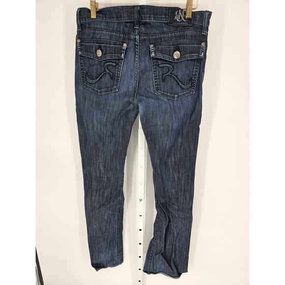 Rock & Republic Women's Blue Belt Loop Straight Leg Button Closer Jeans Size 31 - Picture 3 of 4